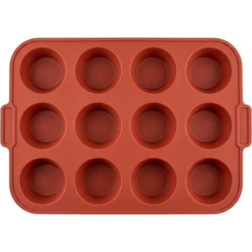 Zomra Silicone Muffin Baking Mould with 12 Cavities Brick - Product view