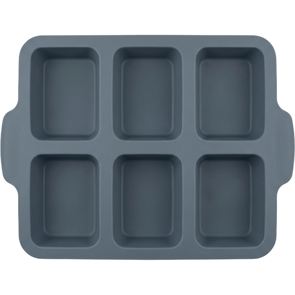 Zomra Silicone Mini Loaf Baking Mould with 6 Cavities Slate - Product view