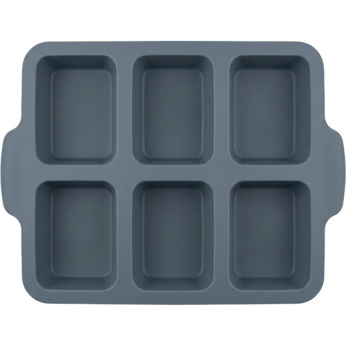 Zomra Silicone Mini Loaf Baking Mould with 6 Cavities Slate - Product view