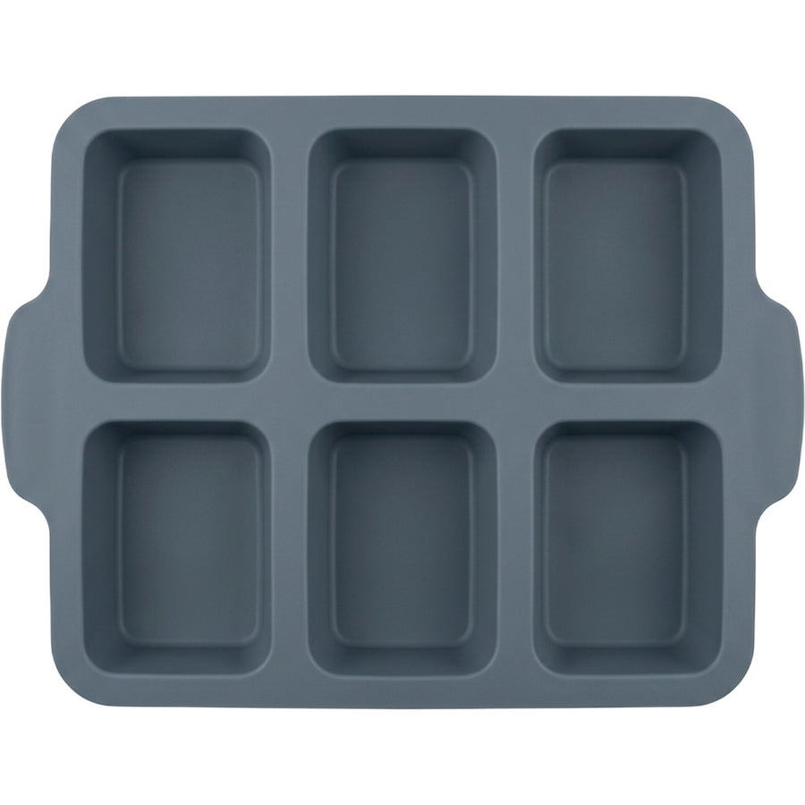 Zomra Silicone Mini Loaf Baking Mould with 6 Cavities Slate