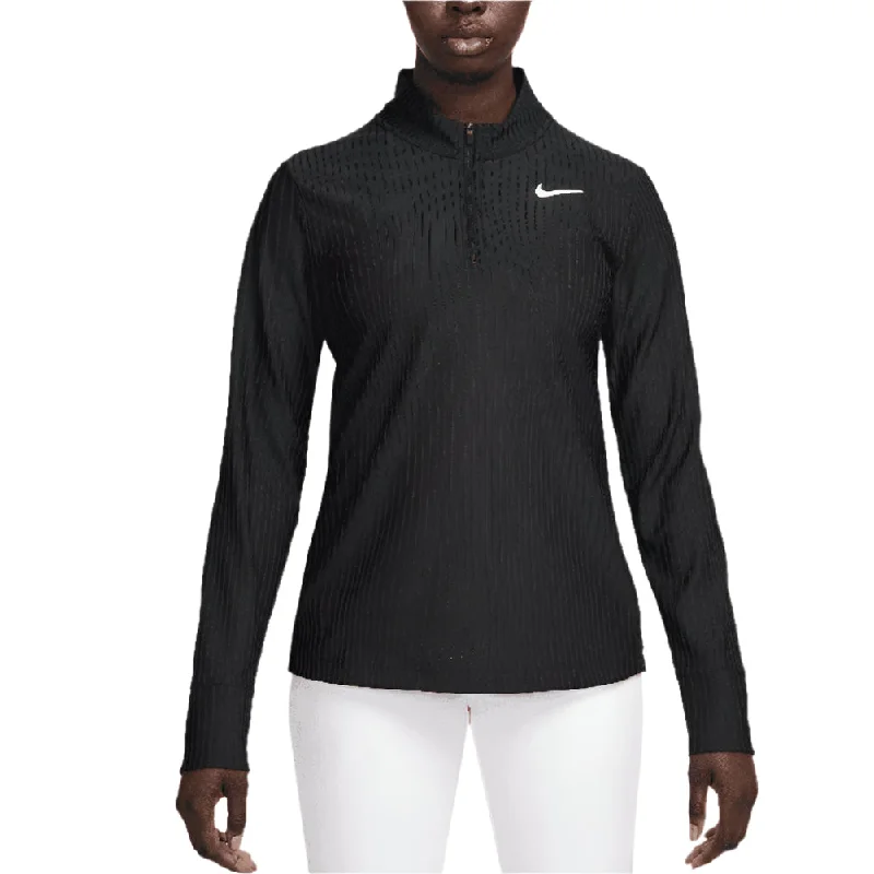 Women`s Dri-Fit Advantage Tour Half Zip Long Sleeve Tennis Top