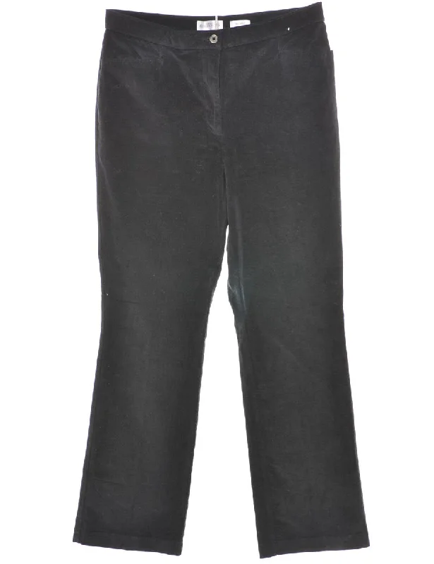 Corduroy Black Fabric Trousers - W31 L29