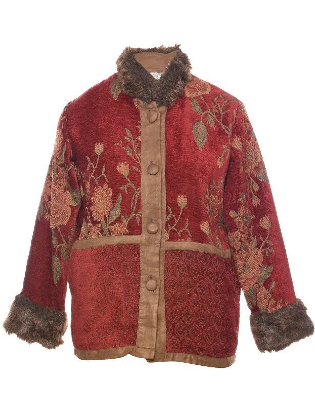 Floral Pattern Tapestry Jacket - S