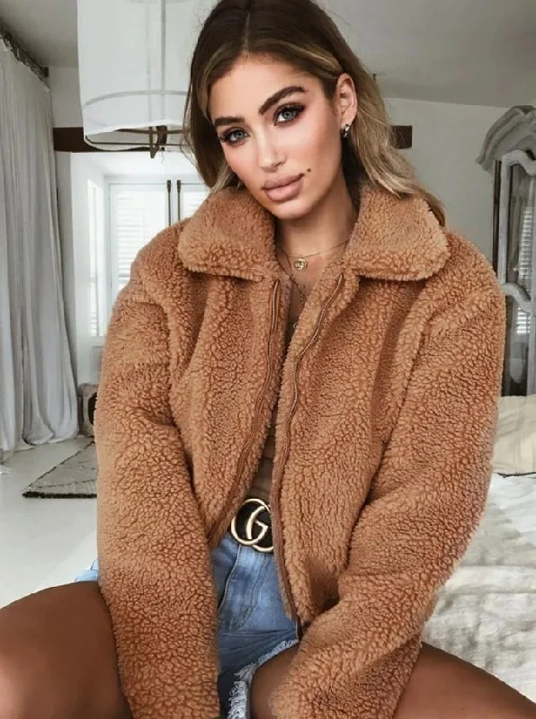 Arimonz Women Fluffy Faux Fur Coat In 5 Colors