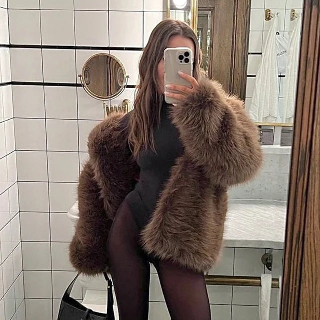 chocolate fur coat