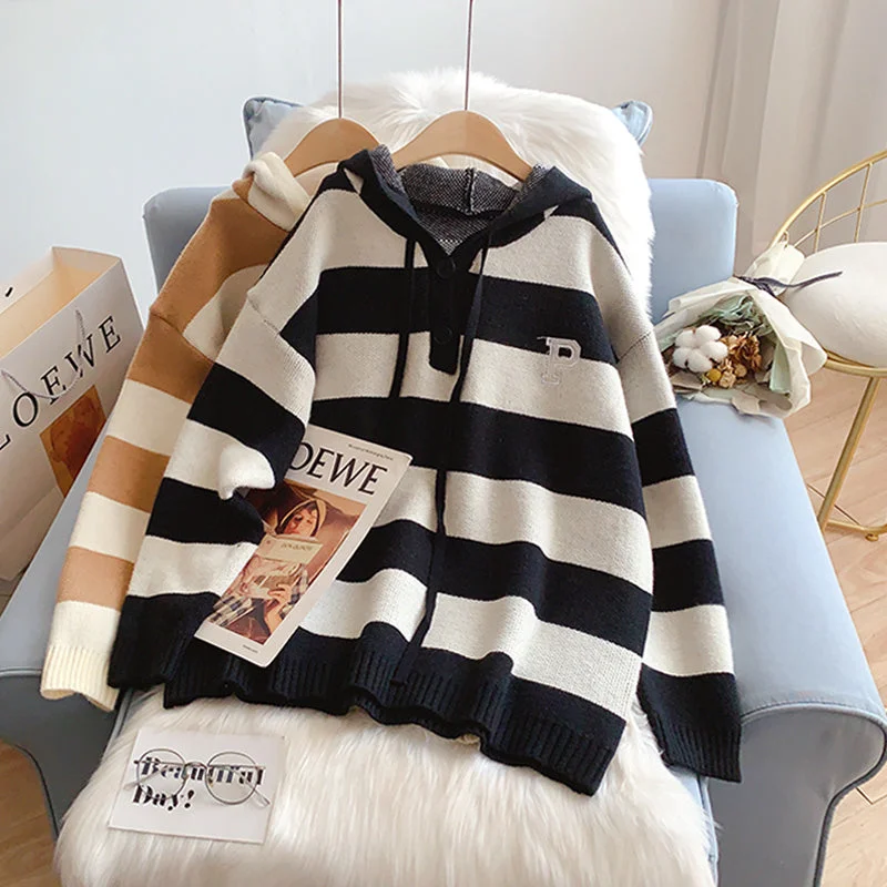 Striped Hoodie sweater sweater striped Hoodie sweater  5192