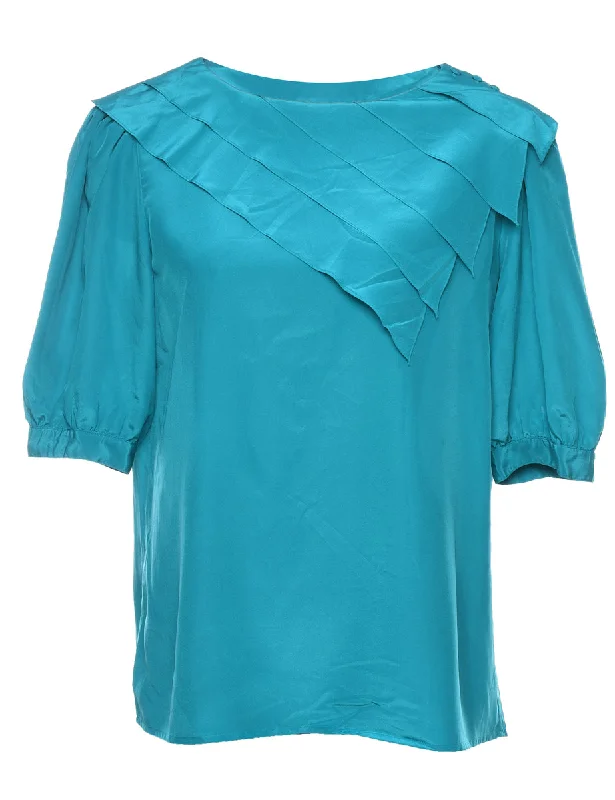 Turquoise Short Sleeve Top - L