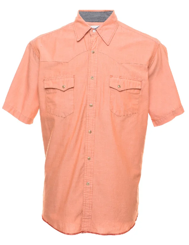 Wrangler Western Coral Short Sleeve Shirt - L