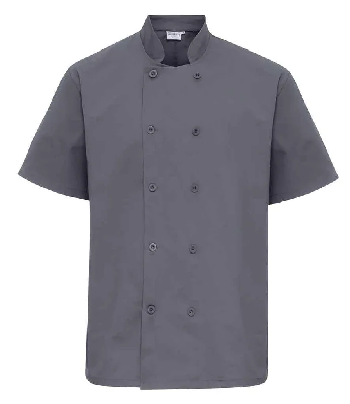 Premier Short Sleeve Chef's Jacket | Steel