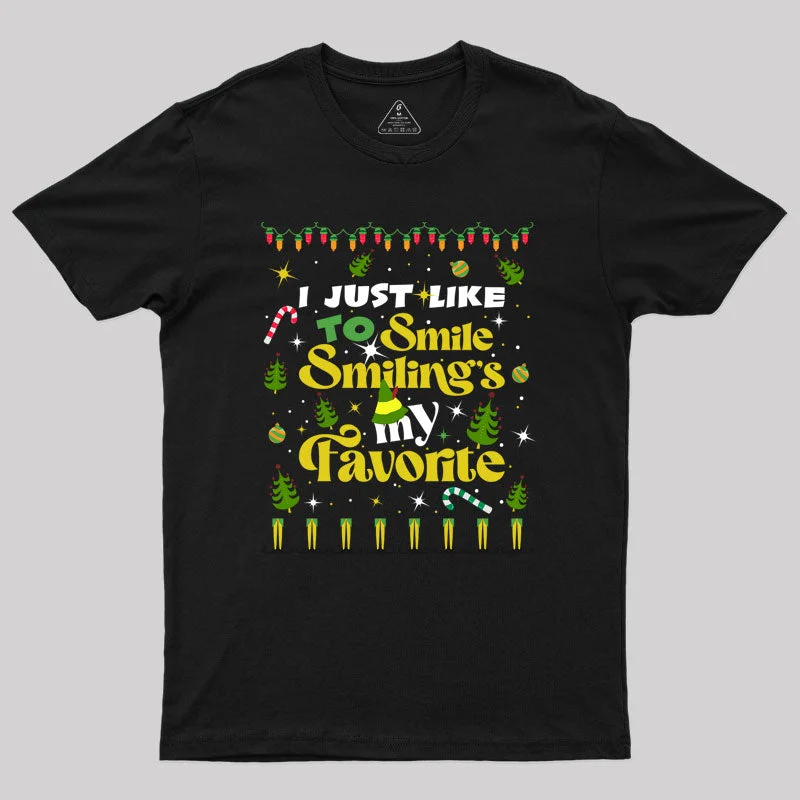 Just Like Tt Smile Smiling's My Favorite Geek T-Shirt