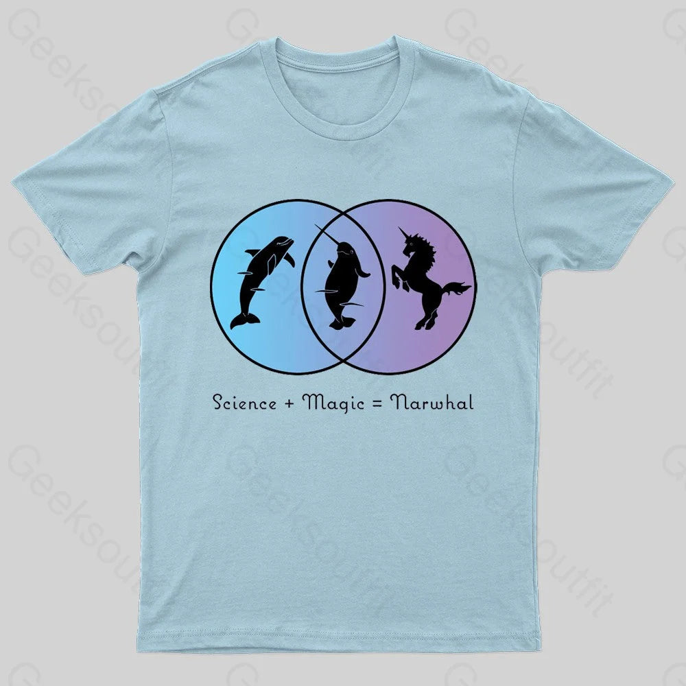 Science + Magic = Narwhal Nerd T-Shirt