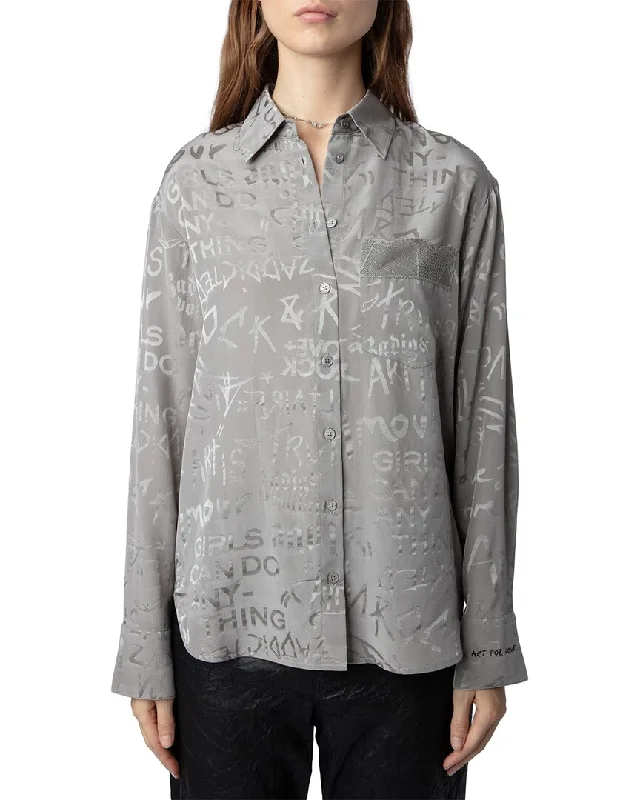 Zadig & Voltaire Morning Jac Manifesto Silk Shirt