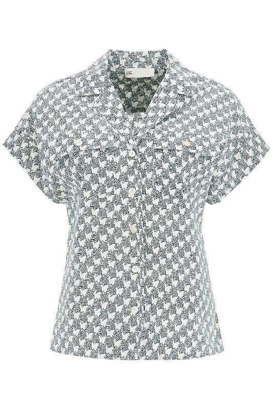 Tory Burch Women's Printed Poplin Camp Shirt