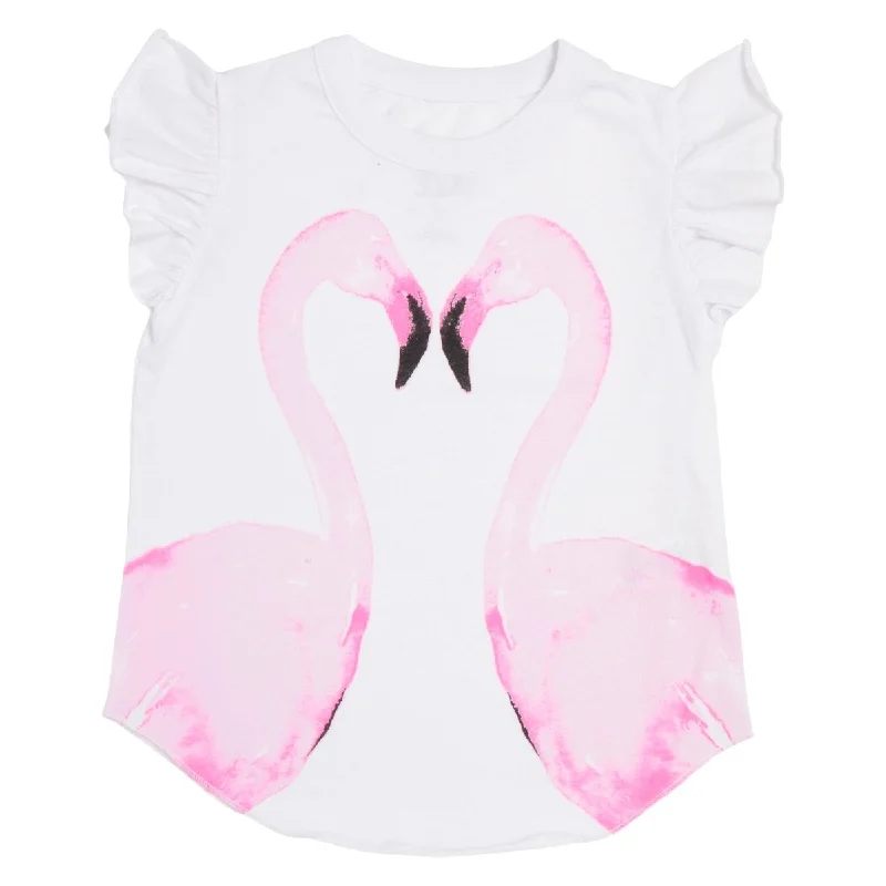 FLAMINGO FLUTTER SLEEVE TSHIRT