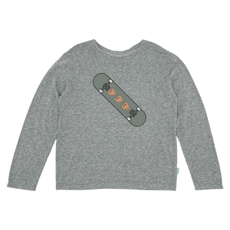 SMILEY MELTDOWN SKATEBOARD LONG SLEEVE TSHIRT