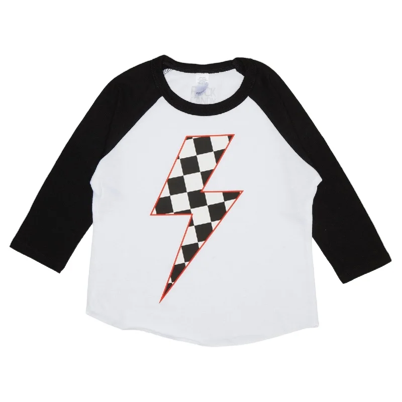 CHECKERED LIGHTNING RAGLAN TSHIRT