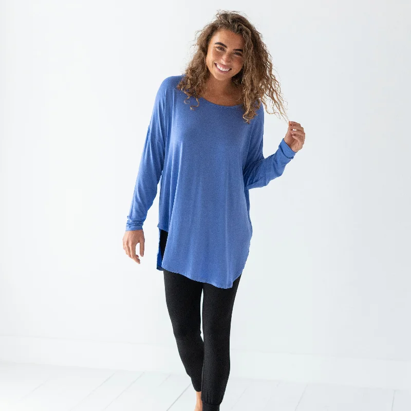 Peony Blue Mama Long Sleeves Shirt