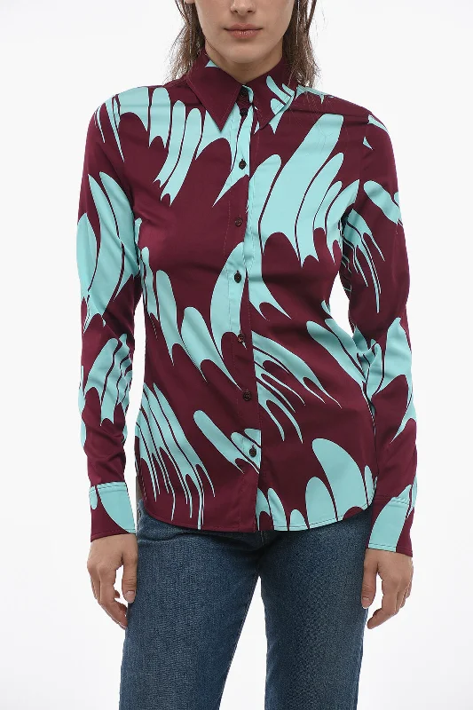 Stella McCartney Waves Patterned Satin Shirt