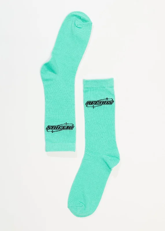 AFENDS Unisex Eternal - Crew Socks - Jade