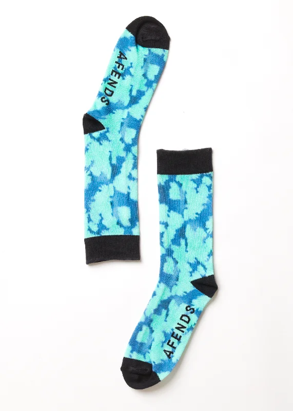 AFENDS Unisex Linger - Unisex Crew Socks - Jade Floral