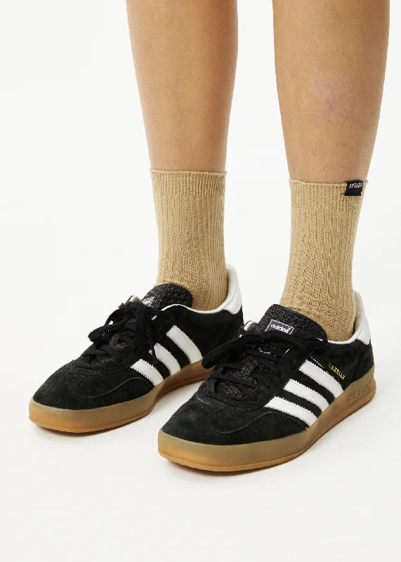 AFENDS Unisex The Essential - Ribbed Crew Socks - Tan