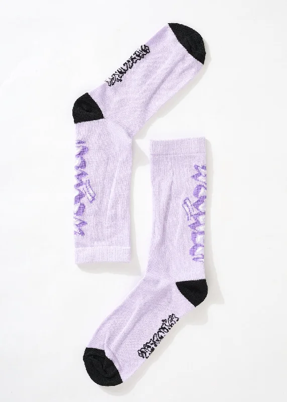 AFENDS Unisex Tracks - Crew Socks - Tulip