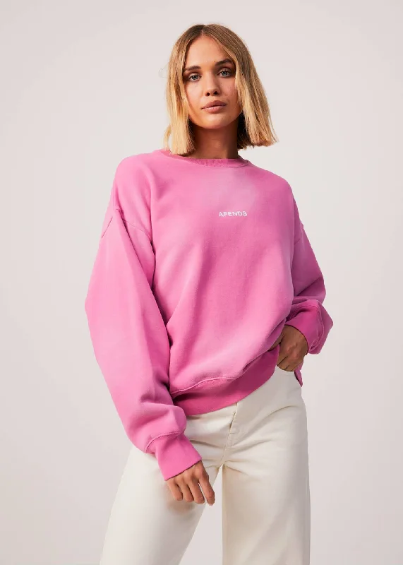 AFENDS Womens Boundless - Crew Neck Jumper - Bubblegum