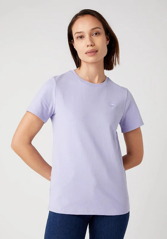 Wrangler Crew Neck Mini Logo Tee, Sweet Lavender