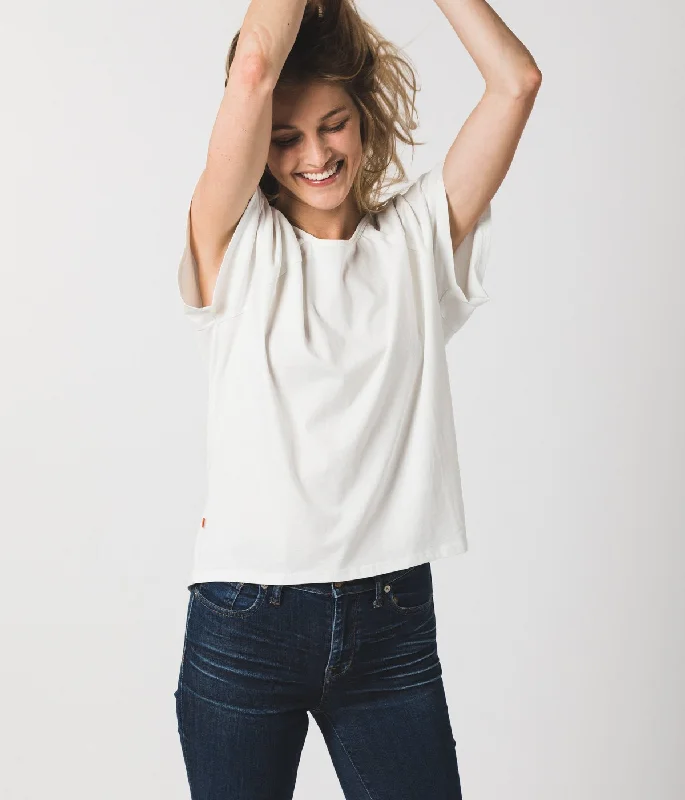 Women's Raglan Crew - White