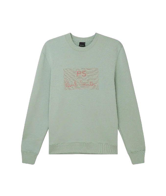 Embroidered Logo Crew Sweat - Green