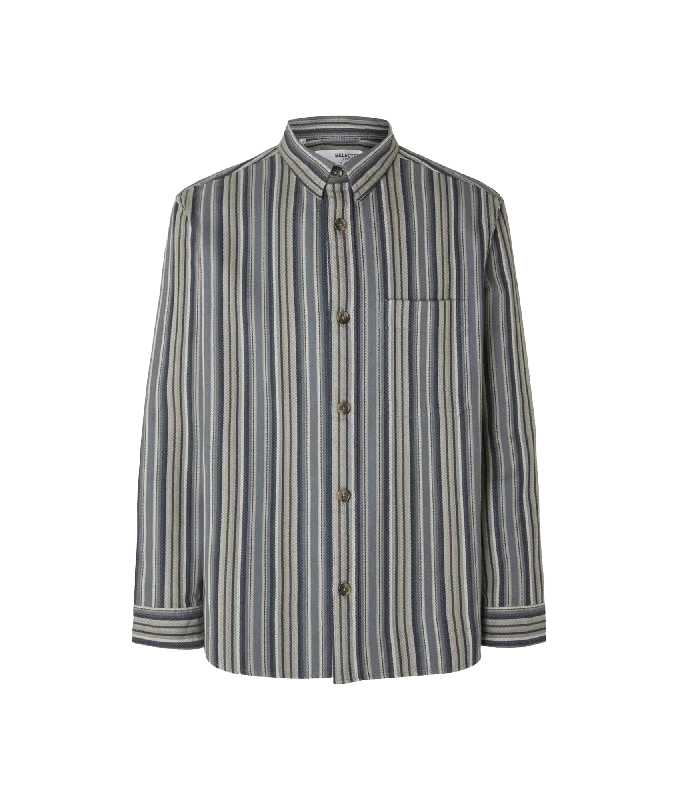 Striped Cotton Overshirt - Multi