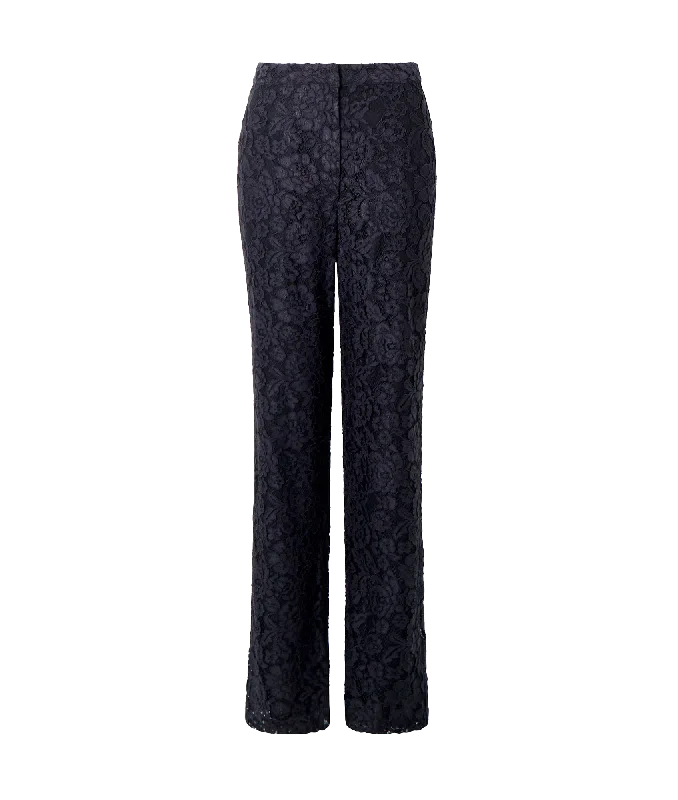 Asura Lace Flared Trousers - Black