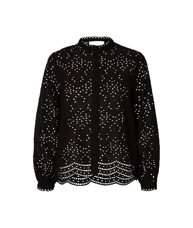 Broderie Anglaise Shirt - Black