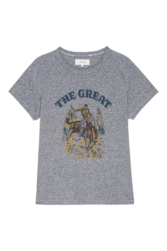 The Great Boxy Crew with Rodeo Graphic in Heather Grey