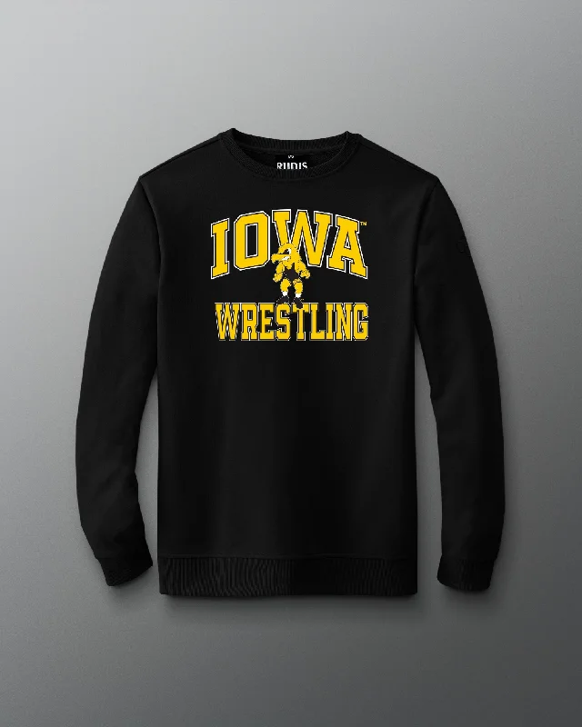 Iowa Wrestling Herky Arch Terry Crewneck