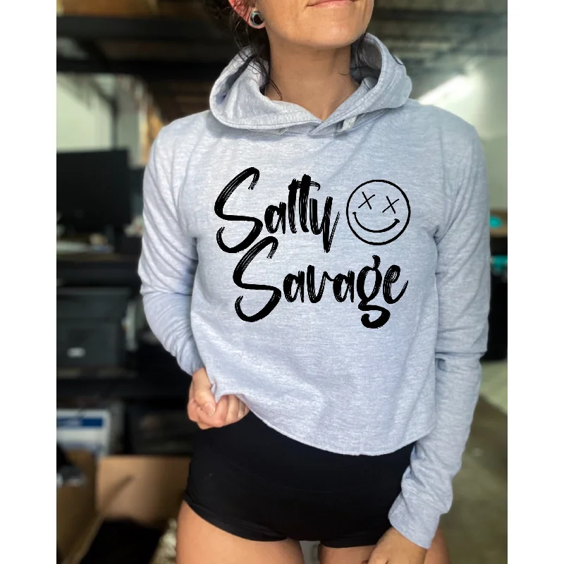 Salty Savage Ladies “Signature” Cropped Hoodie