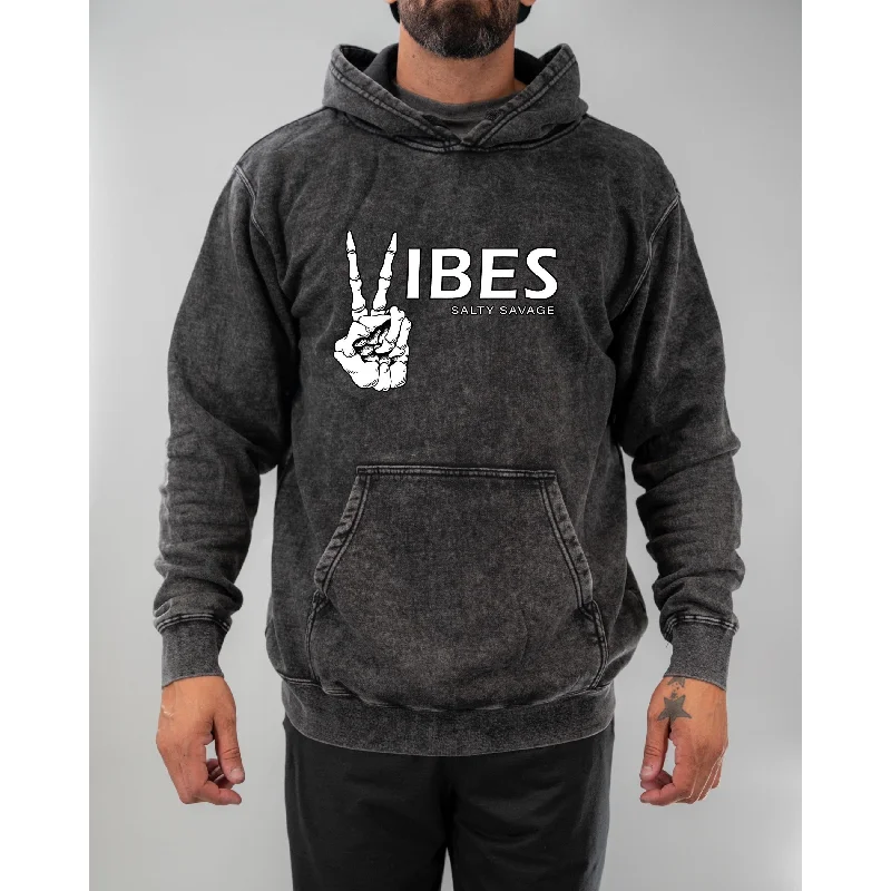 Salty Savage Unisex “Vibes” Mineral Wash Hoodie