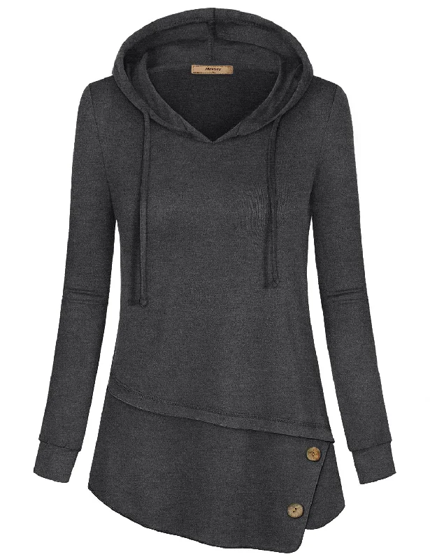 Long Sleeve Tunic Hoodies Pullover Sweatshirt