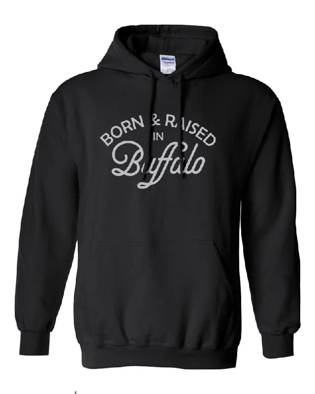 PREORDER - Born & Raised in Buffalo - Adult Hoodie - Black