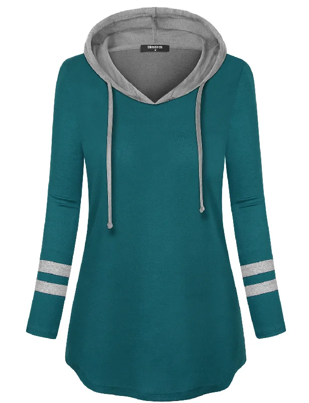 Slimbirds Long Sleeve Tunic Sweatshirt with Hood