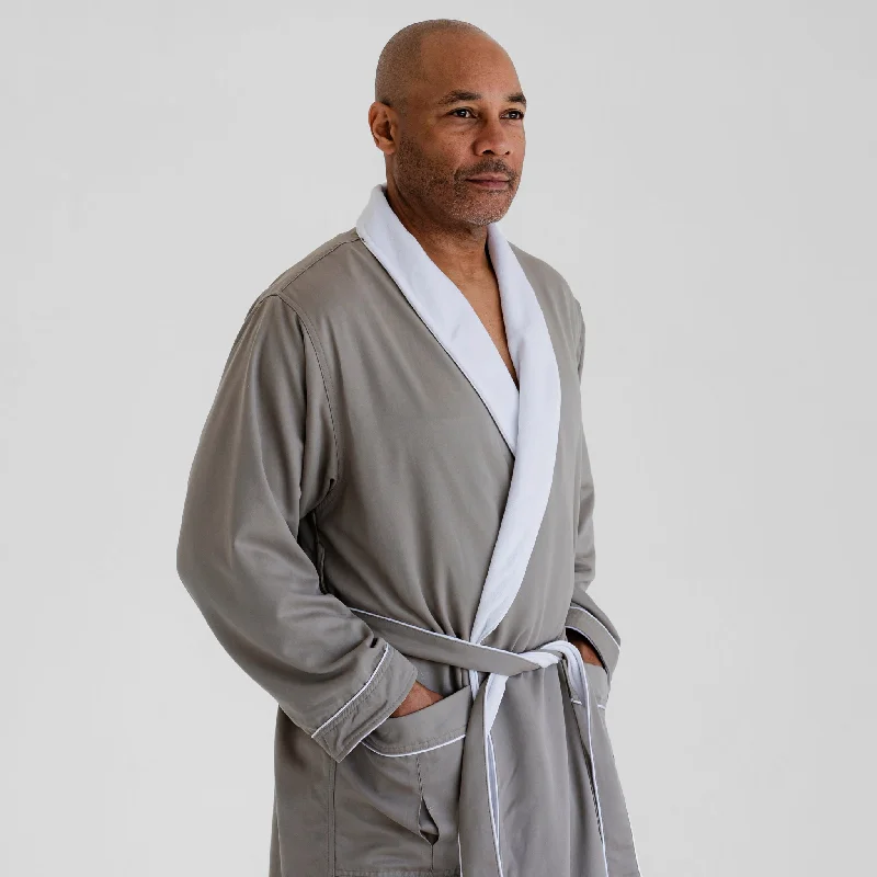 Classic Terry Cloth Spa Robe - Smoke