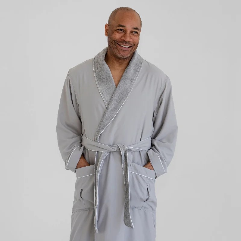 Deluxe Plush Spa Robe - Light Grey