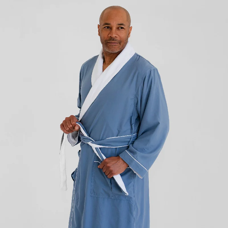 Deluxe Plush Spa Robe - Pacific Blue