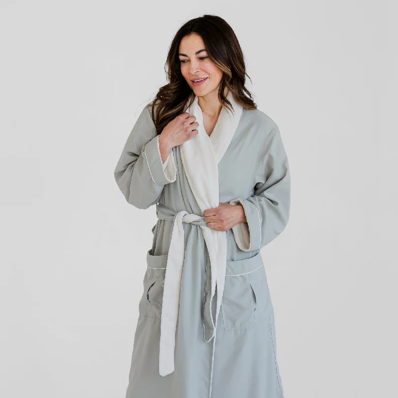 Deluxe Plush Spa Robe - Sage Green