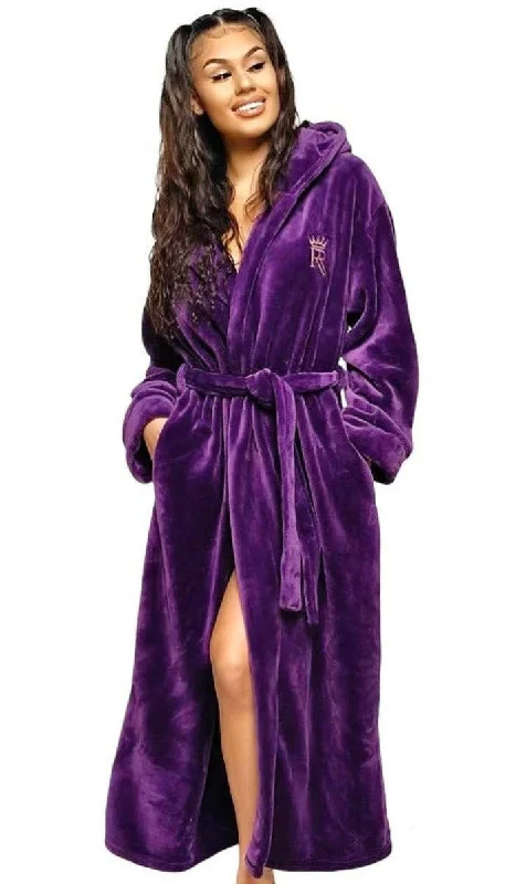 Purple Hooded Royalty Robe