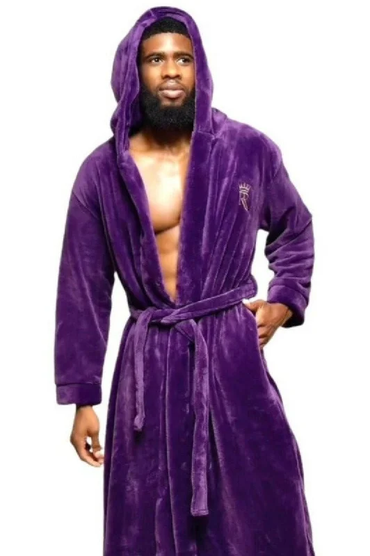 Purple Hooded Royalty Robe