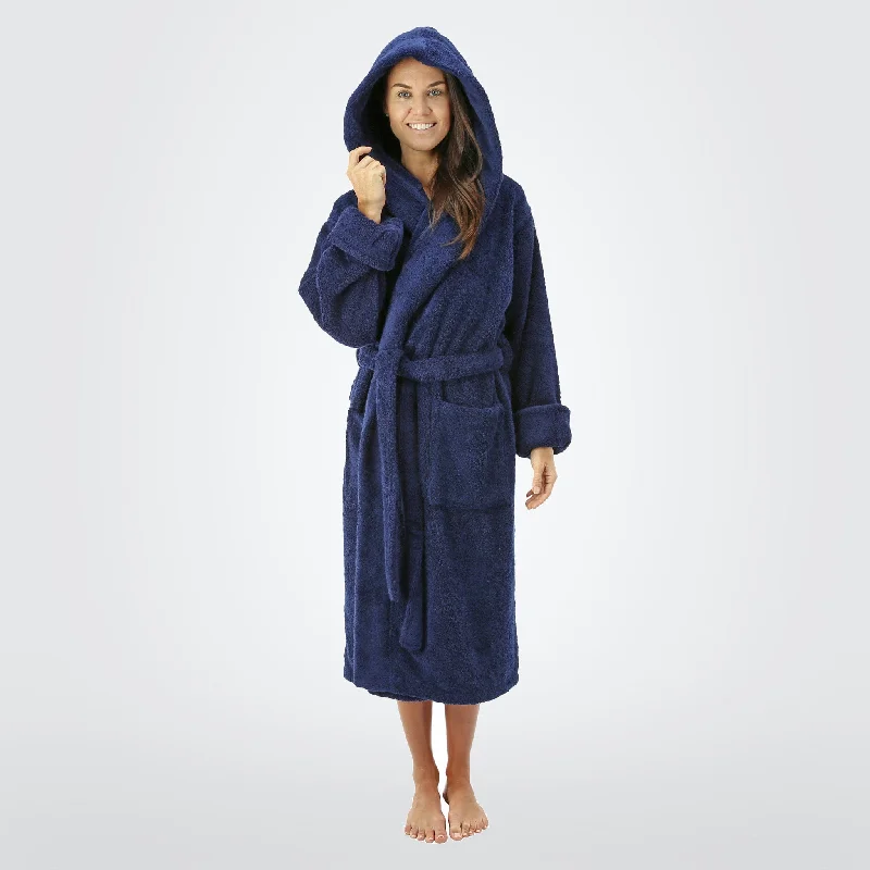 Women's 20 oz. Deluxe Turkish Cotton Hooded Bathrobe